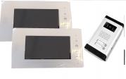 Coppia videocitofono video citofono per condominio bifamiliare, 4 fili 2 monitor