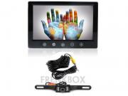 Kit retromarcia Camper Auto Monitor LCD 9" Telecamera Targa, cavo 10 metri
