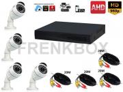 Kit videosorveglianza AHD DVR P2P 4 ch Cloud Telecamere 1.3Mpx 1500tvl