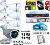 Kit videosorveglianza Varifocale GRANDANGOLARE e ZOOM 4 telecamere 5MPX 4MPX