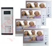 Videocitofono fotorecorder DVR per condominio quadrifamiliare 4 monitor