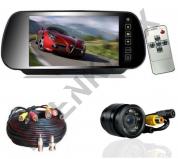 Kit retromarcia auto Monitor 7" specchietto retrovisore Telecamera incasso Cavo