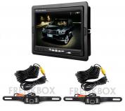 Kit retromarcia auto camper Monitor 7" LCD con 2 telecamere con cavi 20mt