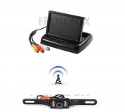 Kit retromarcia auto Monitor 4,3" RICHIUDIBILE telecamera wireless senza fili