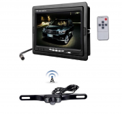 Kit retromarcia auto camper wireless senza fili: Monitor Lcd 7" + Telecamera