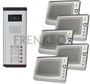kit videocitofono per condominio multifamiliare 5 monitor e Telecamera 5 tasti