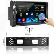Kit retromarcia per Auto con Stereo LCD 2 DIN 7" multifunzione e telecamera senza fili