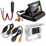 Kit retromarcia CAMPER Telecamera senza fili Monitor 4,3" richiudibile accendisigari