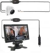 kit sorveglianza trasporto Trailer cavalli wireless.Telecamera Dome Monitor 7"