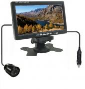 Kit retromarcia camper auto telecamera incasso cavo 10 metri monitor LCD TV 7"