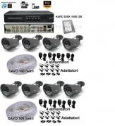 Kit videosorveglianza DVR P2P 8 telecamere HD varifocali 2,8-12mm 1tb