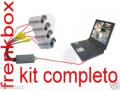 KIT 4 telecamere infrarossi + cavi registratore pc USB
