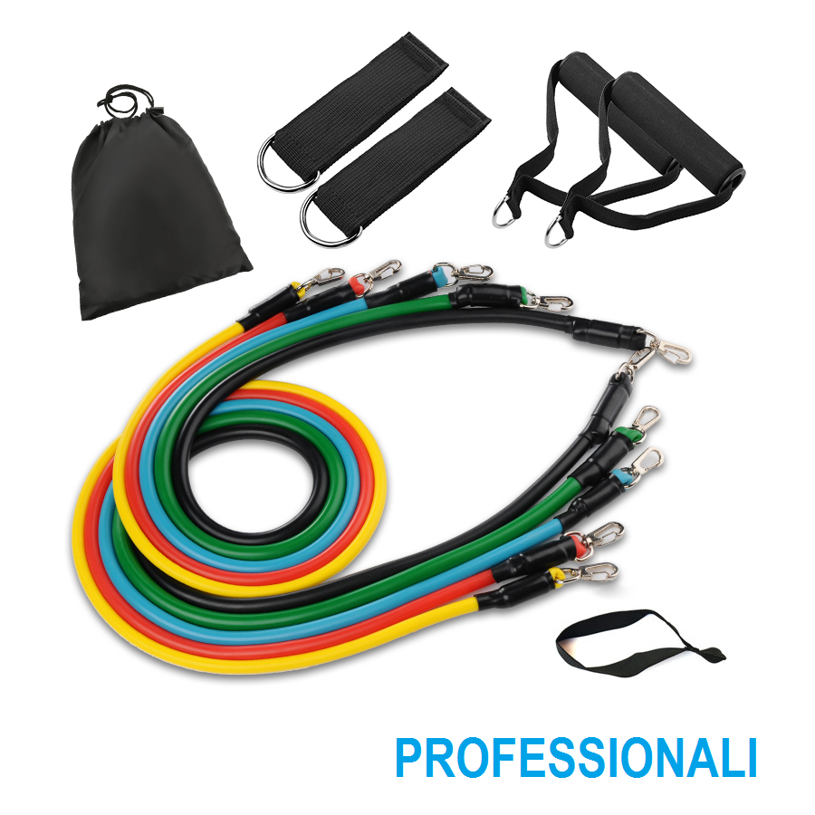 Set Elastici con Maniglie per Allenamento Fitness Riabilitazione ioga yoga sport Set Elastici con Maniglie per Allenamento Fitness Riabilitazione ioga yoga sport
