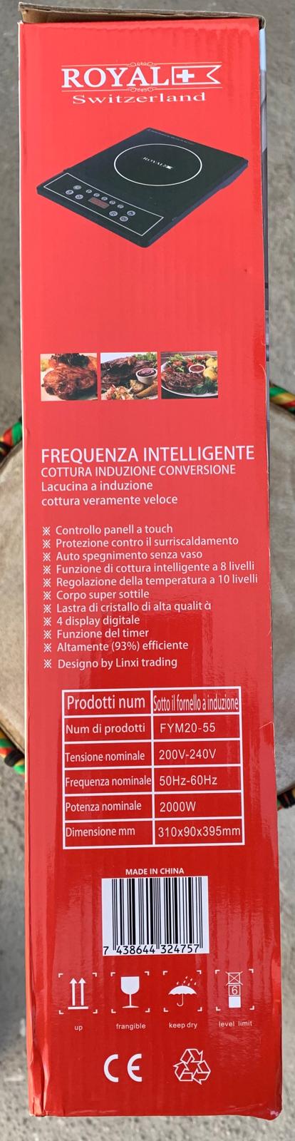 Piastra A Induzione Royalty Line EIP-2000.1 2000W – Cottura Singola Programmabile E Potente